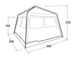 Outwell Fastlane 300 Shelter -World Of Camping 111429 fastlane 300 shelter drawing perspective2