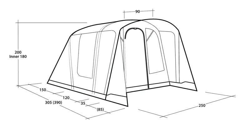 Outwell San Antonio 2 Air Tent 2025 7 Outwell San Antonio 2 Air Tent 2025 - Image 5