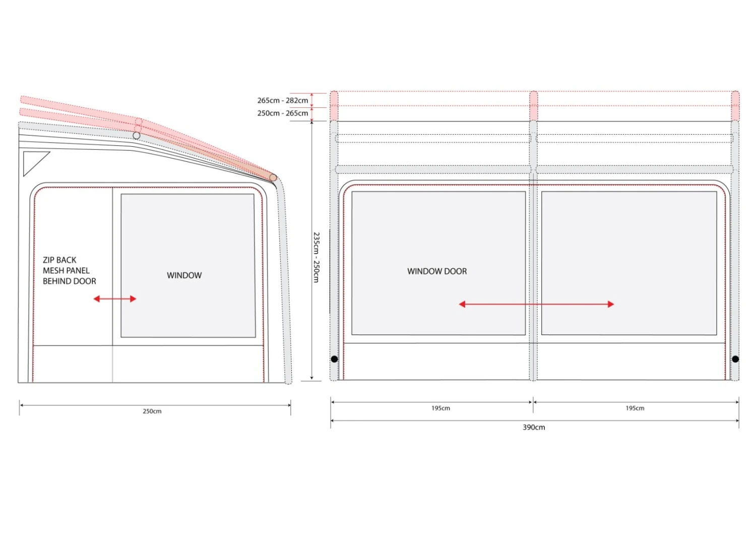 Outdoor Revolution Sport Pro 390 Premium Air Awning 9 Outdoor Revolution Sport Pro 390 Premium Air Awning - Image 7