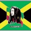 Bob Marley And Jamaica Flag 5ft By 3Ft