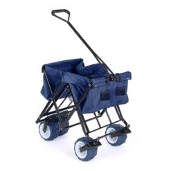Yello Folding Beach Trolley -World Of Camping BGG1675 yello foldable trolley blue detail 04 copy