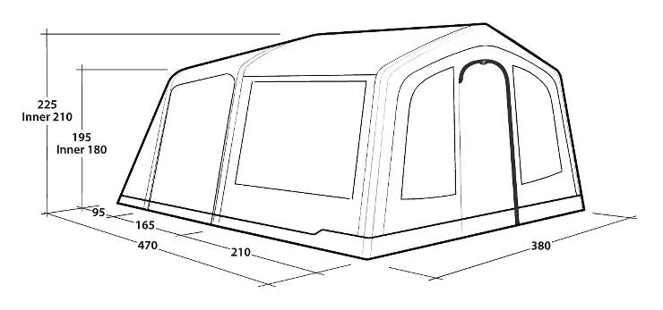Outwell Michigan 4 Air Tent - 2025 13 Outwell Michigan 4 Air Tent - 2025 - Image 11