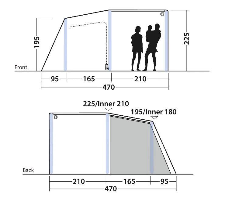 Outwell Michigan 4 Air Tent - 2025 16 Outwell Michigan 4 Air Tent - 2025 - Image 14