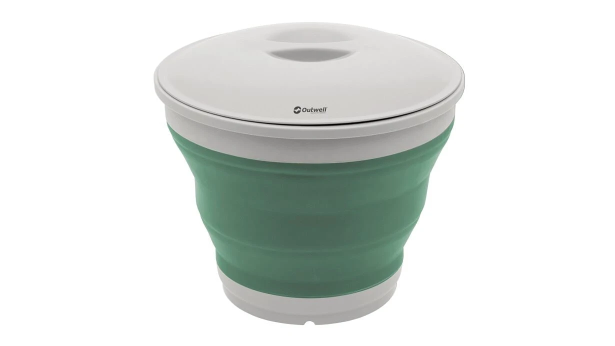 Outwell Collaps Round Bucket With Lid - Shadow Green 4 Outwell Collaps Round Bucket With Lid - Shadow Green - Image 2