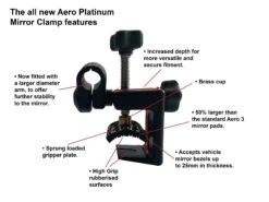 Milenco Aero Platinum Mirror -World Of Camping Platinum Clamps descriptions