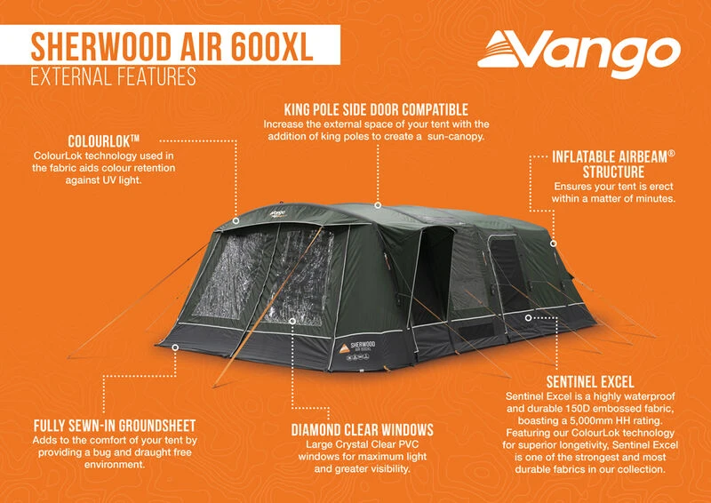 Vango Sherwood Air 600XL Tent Package 2025 22 Vango Sherwood Air 600XL Tent Package 2025 - Image 20