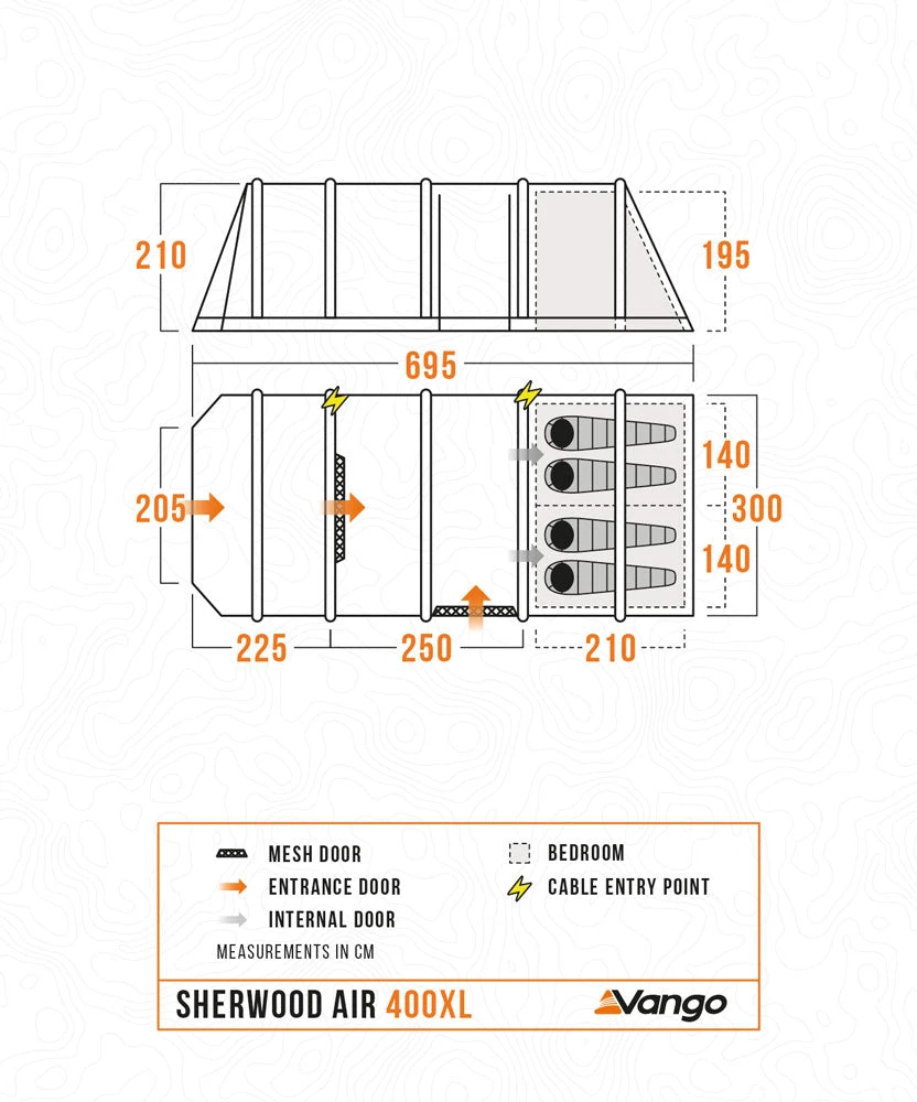 Vango Sherwood Air 400XL Tent Package 2025 10 Vango Sherwood Air 400XL Tent Package 2025 - Image 8