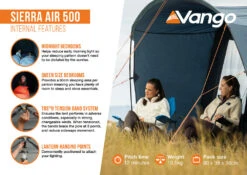 Vango Sierra Air 500 Tent 2025 23 Vango Sierra Air 500 Tent 2025 -World Of Camping Sierra Air 500 Infographic2 LowRes