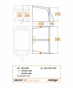 Vango Sunlight Air ProShield - Awning / Canopy For Caravans & Motorhomes 24 Vango Sunlight Air ProShield - Awning / Canopy For Caravans & Motorhomes -World Of Camping SunlightAir ElementsProShieldFloorplan2 LowRes