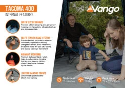 Vango Tacoma 400 Tent Package -World Of Camping Tacoma 400 Infographic2 LowRes