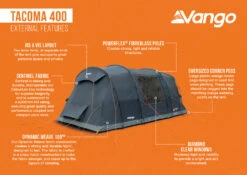 Vango Tacoma 400 Tent Package -World Of Camping Tacoma 400 Infographic LowRes
