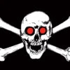 Pirate Skull Red Eyes Flag 5ft By 3Ft -World Of Camping a974a9cb4cabb6a37c7a1035ec5dc718