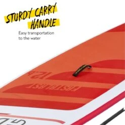 Bestway HydroFrorceFastblast Tech - 12’6ft SUP Inflatable Stand Up Paddle Board -World Of Camping bw65343 callout 6 red sup inflatable stand up paddle board