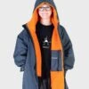 Dryrobe Advance Kids Long Sleeve Dark Grey / Orange -World Of Camping kids advance greyorange 3