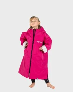 Dryrobe Advance Kids Long Sleeve Pink / Grey 11 Dryrobe Advance Kids Long Sleeve Pink / Grey -World Of Camping kids advance ls pink 2