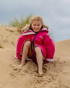 Dryrobe Advance Kids Long Sleeve Pink / Grey 12 Dryrobe Advance Kids Long Sleeve Pink / Grey -World Of Camping kids advance ls pink 5