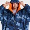 Dryrobe Advance Long Sleeve Blue Camo Orange -World Of Camping male adult advance bluecamoorange 3