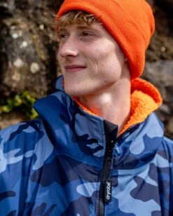 Dryrobe Advance Long Sleeve Blue Camo Orange -World Of Camping male adult advance bluecamoorange 7