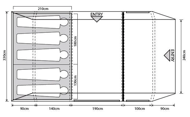Outdoor Revolution Camp Star 500 XL Tent Bundle WIth Carpet And Footprint 2025 11 Outdoor Revolution Camp Star 500 XL Tent Bundle WIth Carpet And Footprint 2025 - Image 9