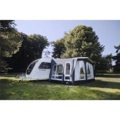 Vango Riviera Air Awning 390 Elements TC Package With Free Tall Annex Elements TC - Riviera, Caravan Awning Side Canopy And CP225 - Breathable Fitted Carpet - Riviera 390 -World Of Camping riviera air 390 elements tc 9