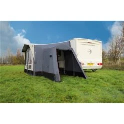 Vango Riviera Air Awning 390 Elements TC Package With Free Tall Annex Elements TC - Riviera, Caravan Awning Side Canopy And CP225 - Breathable Fitted Carpet - Riviera 390 -World Of Camping tall annex elements tc riviera 3